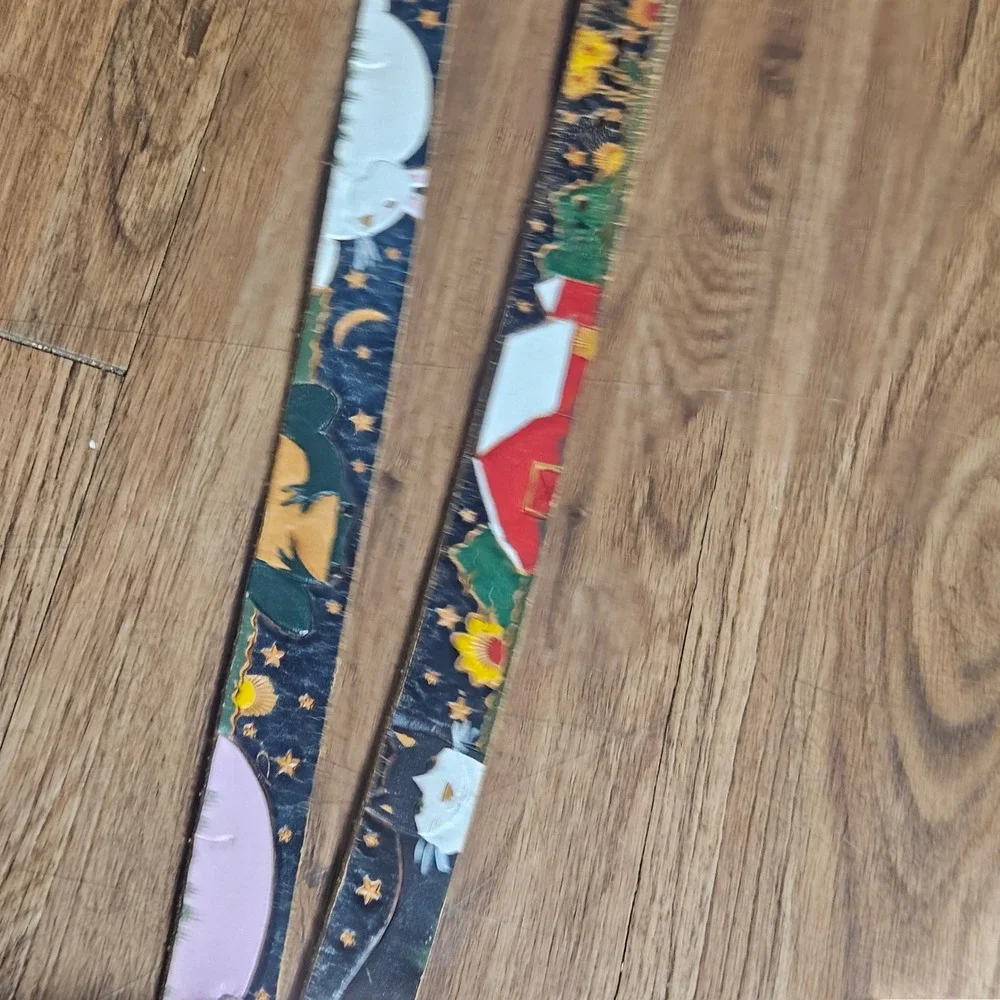 Vintage Diane Weiss NYC Henri Bendel Hand Painted Leather Farm Scene Belt 30